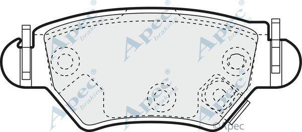 APEC BRAKING Комплект тормозных колодок, дисковый тормоз PAD1133